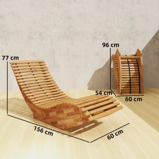 Set di 2 Sdraio a Dondolo Pieghevoli e Ergonomiche