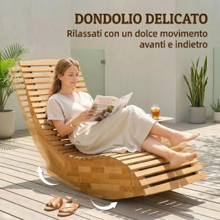 Set di 2 Sdraio a Dondolo Pieghevoli e Ergonomiche
