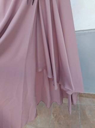 Vestido Negro y Rosa T 36. Medidas en descripción