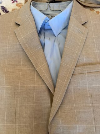Traje de Mango color Beige-Cuadros