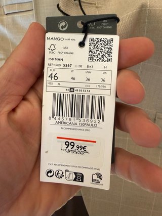 Traje de Mango color Beige-Cuadros
