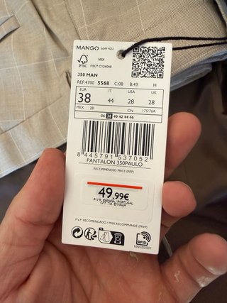 Traje de Mango color Beige-Cuadros