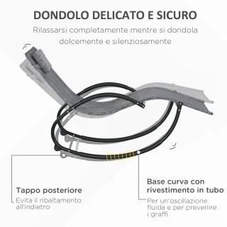 Sedia Sdraio a Dondolo Zero-Gravity da Esterno