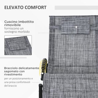 Sedia Sdraio a Dondolo Zero-Gravity da Esterno