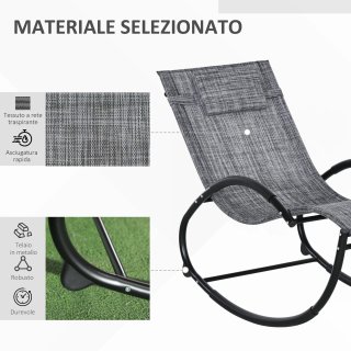 Sedia Sdraio a Dondolo Zero-Gravity da Esterno