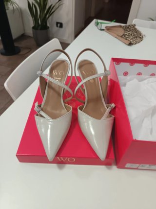 Wo Milano Scarpe con tacco bianche
