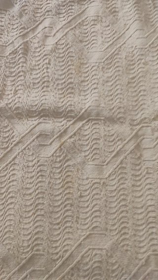 Colcha beige de algodón rizado para cama de 135 cm