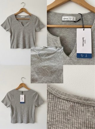 Top gris Lefties manga corta