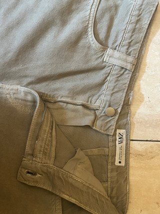 Zara Pantalones Cortos Verde Oliva