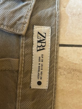 Zara Pantalones Cortos Verde Oliva