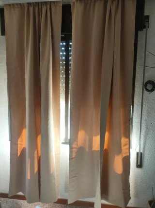 Cortinas Opacas MIULEE Beige 245x140 RIEL/Barra