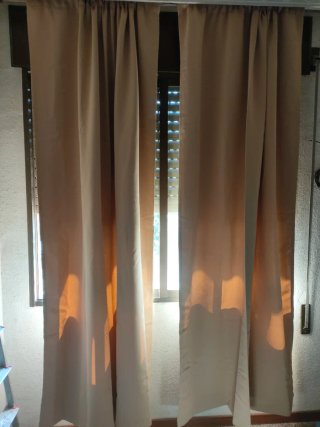 Cortinas Opacas MIULEE Beige 245x140 RIEL/Barra
