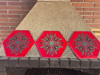 Baldosas hidráulicas hexagonales antiguas