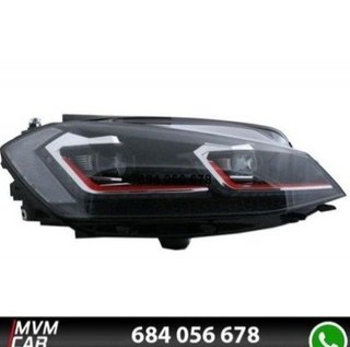 Faros delanteros Red edition Led para VW Golf 7.5