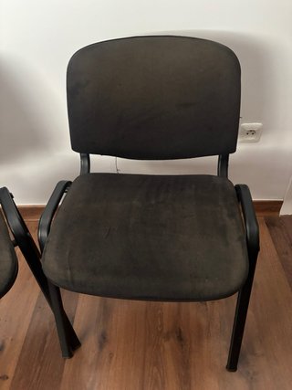 2 Sillas de IKEA Negra Tela y Metal