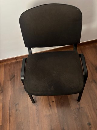 2 Sillas de IKEA Negra Tela y Metal