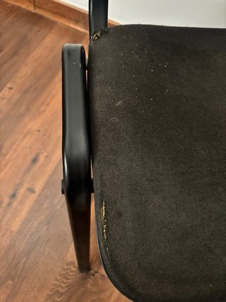 2 Sillas de IKEA Negra Tela y Metal