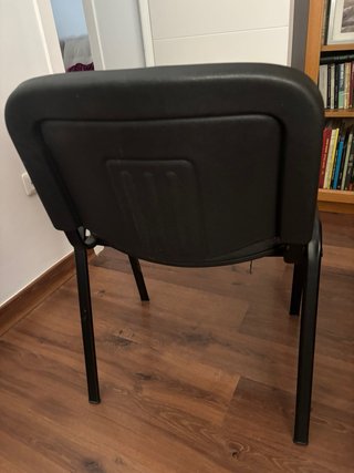 2 Sillas de IKEA Negra Tela y Metal