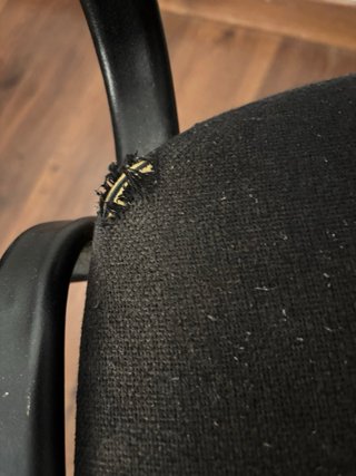 2 Sillas de IKEA Negra Tela y Metal