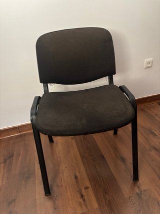 2 Sillas de IKEA Negra Tela y Metal