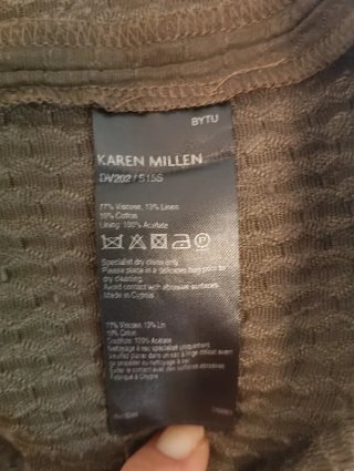 Vestido Karen Millen verde militar sin mangas