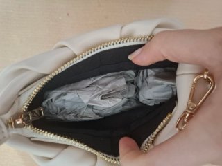 Bolso Benetton Blanco Cadena Dorada