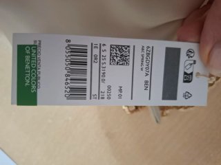 Bolso Benetton Blanco Cadena Dorada