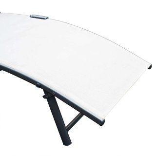Sdraio da Giardino Pieghevole con Cuscino Beige