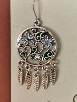 Pendientes artesanales florales