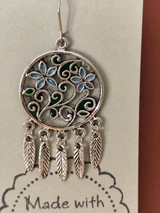 Pendientes artesanales florales