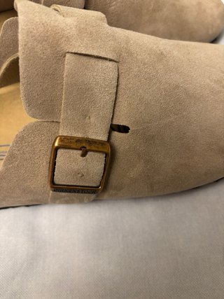 Zuecos Beige/Marrón Hebilla Ajustable