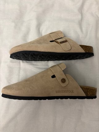Zuecos Beige/Marrón Hebilla Ajustable