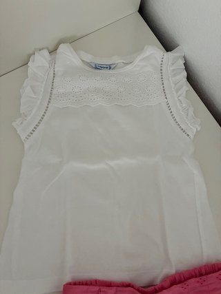 Camiseta Mayoral Talla 5 Blanca