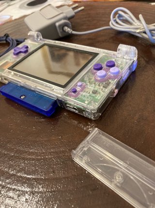 Nintendo DS Lite Macro Transparente + GBA Zafiro