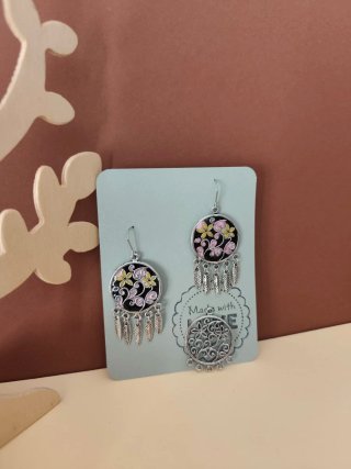 Pendientes artesanales florales