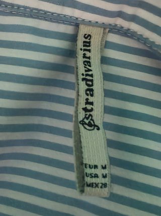 Blusa Stradivarius Rayas Azul y Blanco