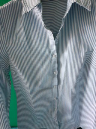 Blusa Stradivarius Rayas Azul y Blanco