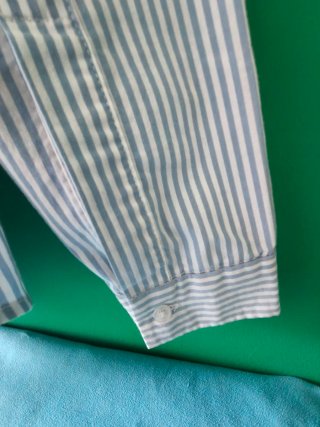 Blusa Stradivarius Rayas Azul y Blanco