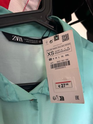 Camiseta Zara Degradado Verde y Morado