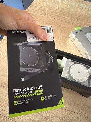 Cargador Sharge Retráctil 65W USB-C