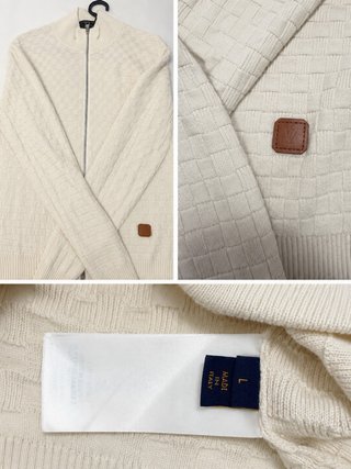 Jersey Louis Vuitton Cremallera Beige Talla L