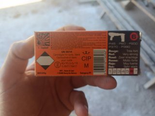 Expulsores pistola clavos CAL 6,3/10 2 cajas