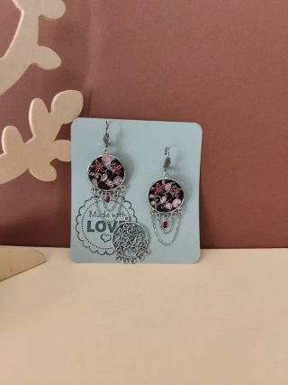 Pendientes artesanales florales