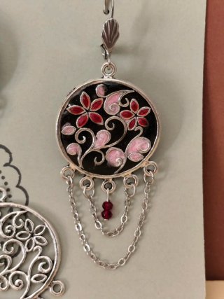 Pendientes artesanales florales
