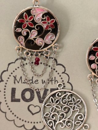 Pendientes artesanales florales