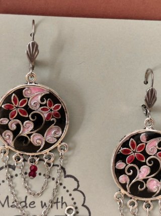Pendientes artesanales florales