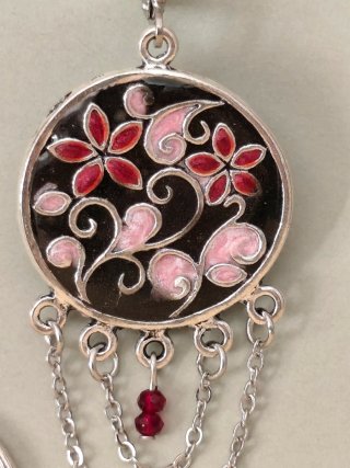 Pendientes artesanales florales