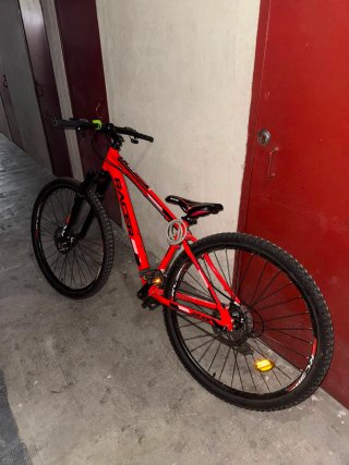 Bicicleta de montaña roja 29