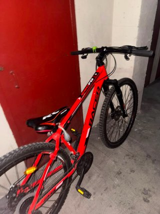 Bicicleta de montaña roja 29