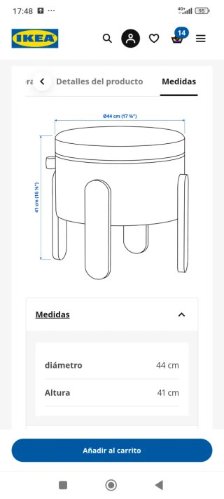 Puff Reposapiés Rojo Ikea